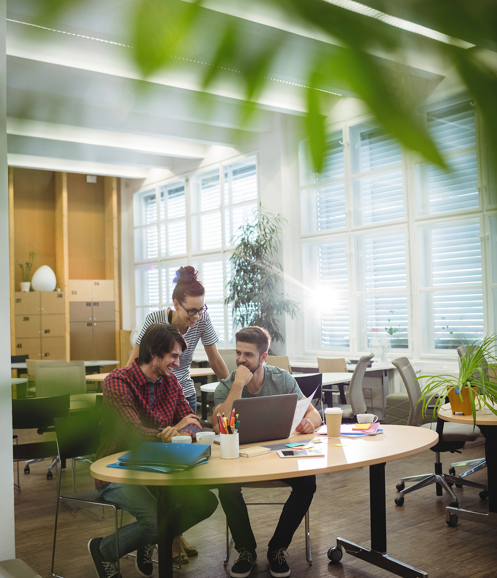 Company team working together